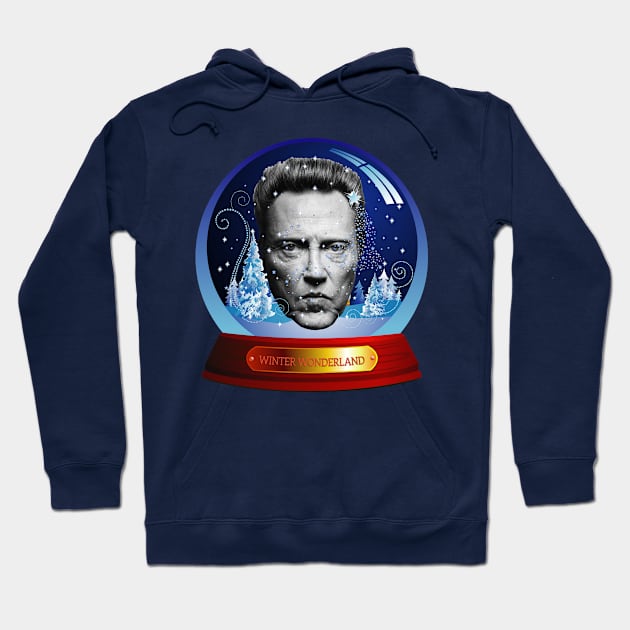 Christopher Walken Snow Globe Christmas Hoodie by Rebus28